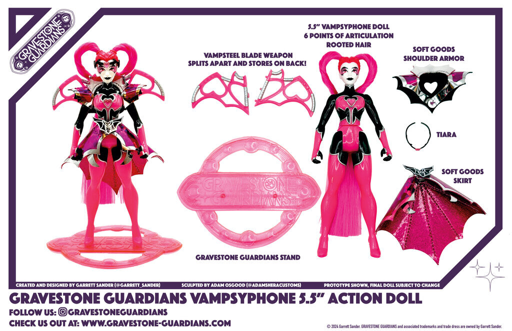 Gravestone Guardians Vampsyphone Action Doll